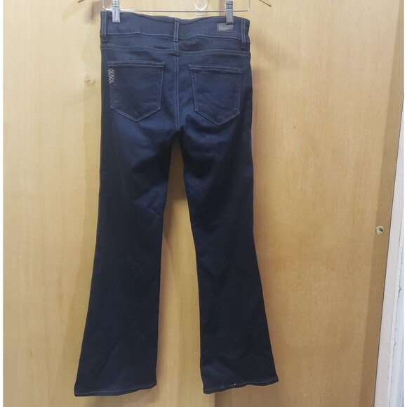 Paige Blue Dark Wash Hidden Hills Petitte Boot Cut JeansSz 28 Inseam 30" HHH - Picture 5 of 7